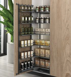 Kitchen Pantry Unit 450mm - Soft Close -(With Set of 6+6 Shelves)