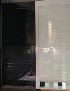 ROLL TOP GLASS - Vertical (with Overlay Rails & Cover Profile)