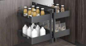 Magic Corner Double Pullout - Glass