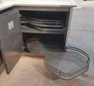 Hettich CargoMan for Blind corner cabinet, 900/1000 mm width - Anthracite — 1 CargoMan Corner Pull Out 450 LH