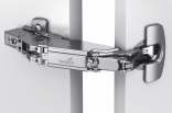 Hettich Sensys 8657i Hinge - TH52 for 15-32 mm thick doors; Opening angle 165° (Zero Protrusion Hinge) — Base 12.5 (Crank 0°) with Mounting Plate (D 0 mm)