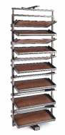 Hettich 360 0 Shoe Rack 12 Tier (Slide), Mocha Finish 1 (W x D x H) - 700(W) x 360(D) x 1910-2110(H) mm