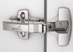 Hettich Sensys 8631i Hinge - TH52 for 15-32 mm thick doors; Opening angle 95° — Base 12.5 (Crank 0°) with Mounting Plate (D 0 mm)