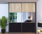 Hettich Shutter Hardware set with C handle & 2 Middle 1 profiles DC for 1 door