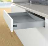 Hettich ArciTech - 450 mm-Drawer side profile, L - Silver 1