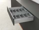 Hettich OrgaTray 630 (Powder Coated Steel Cutlery) — For 470 mm depth, for cab width 400 mm & 1 above