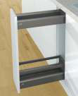 Hettich ArciTech Narrow Pullout units NL 500 mm — ArciTech Narrow Pullout (Height 94+186mm)/ Anthracite/ 20 Kg/ Depth 500 mm