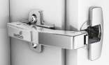 Hettich Sensys 8639i W90 Hinge - TH52 for 90° Face Angle Application; Opening angle 95° — Base 4 (Crank 4) with Mounting Plate 1