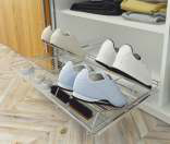 Hettich Cargo Pull Out Shoe Rack (Horizontal) — For 900 mm cabinet width with accessory plate. 1 (KA / Quadro runner & clamps to be ordered separately)