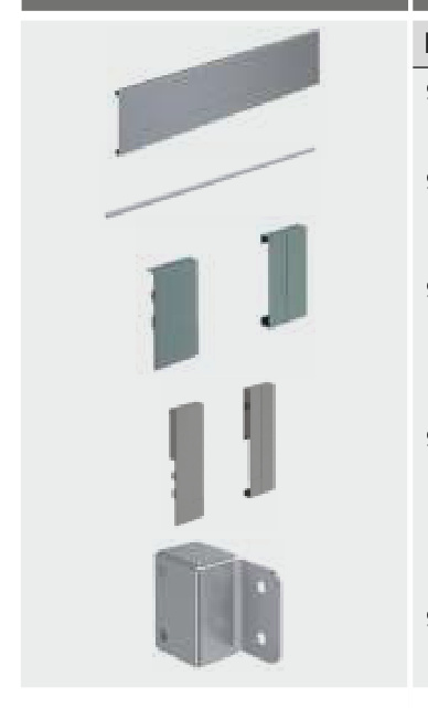Hettich Front Panel with Aluminium (Internal Drawer) — Railing for front panel 2000 mm Silver 1